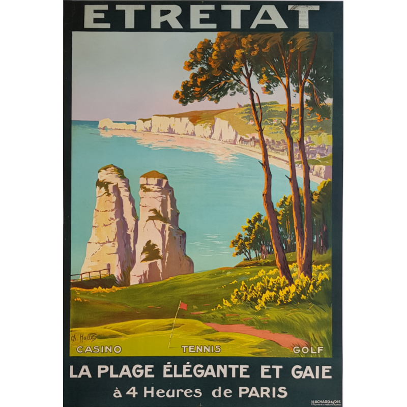 Affiche Etretat by Charles Halle 1920