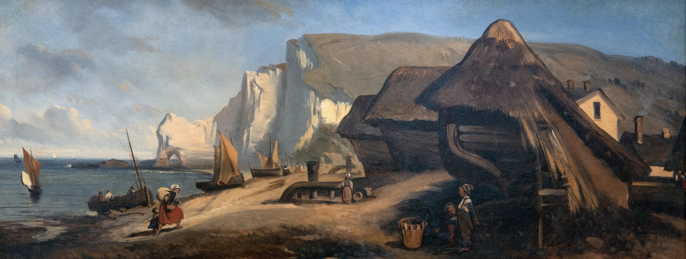 vue de la falaise d'Amont by Eugene Le Pottevin 1860