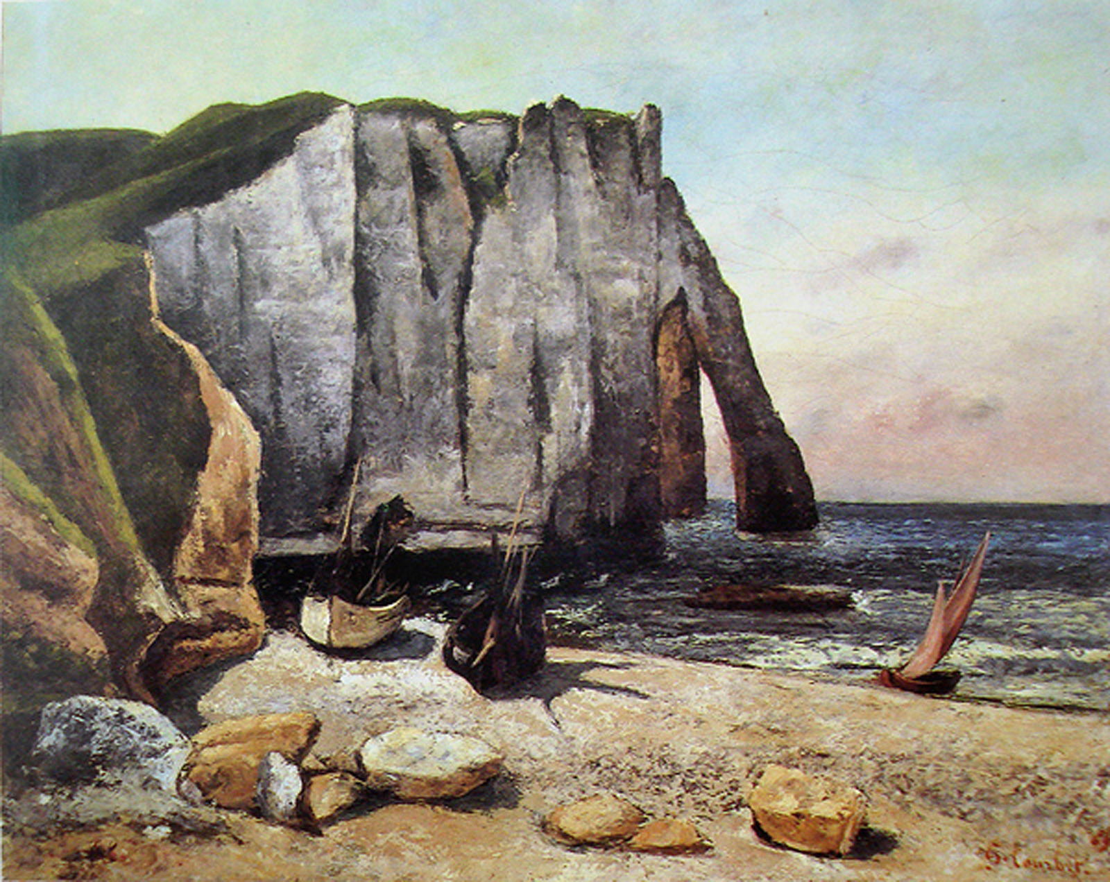 Etretat painted 1869 by Gustave Courbet, Musee Castro Maya
