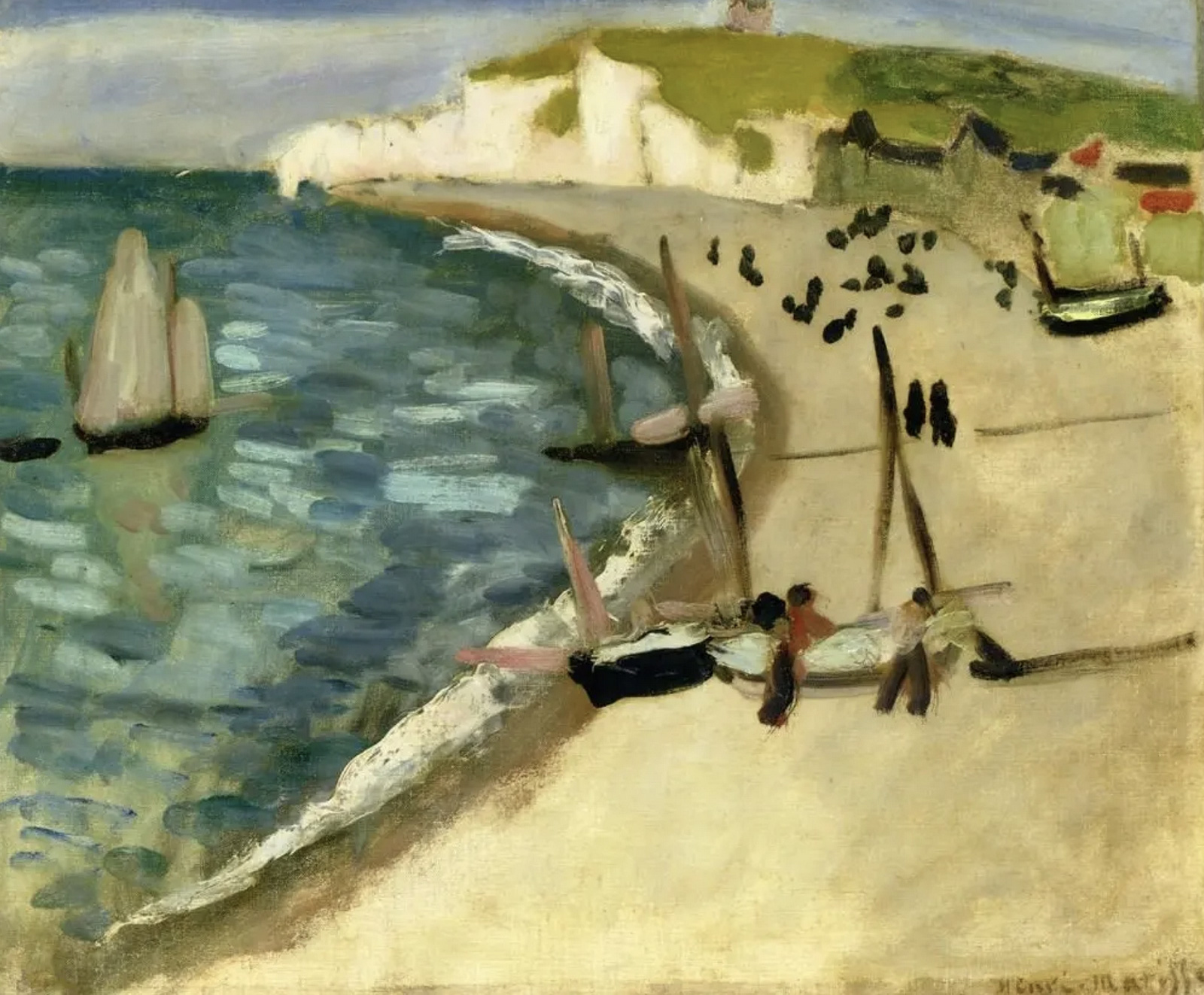 Falaises d'Etretat by Henri Matisse, painted 1920, private collection