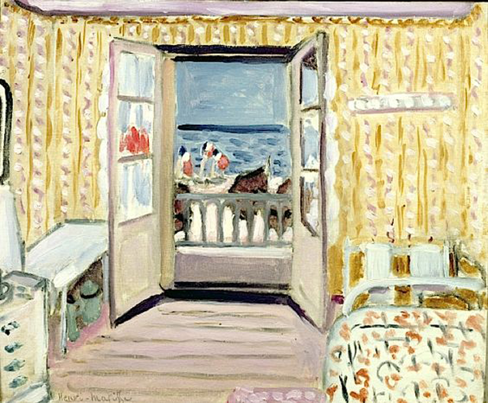 View through the window - Etretat 14th July by Henri Matisse 1920