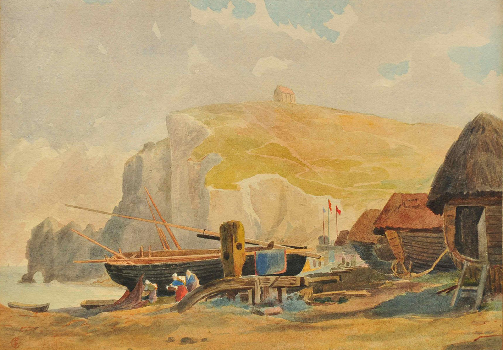 Etretat by John Sell Cottmann 1820